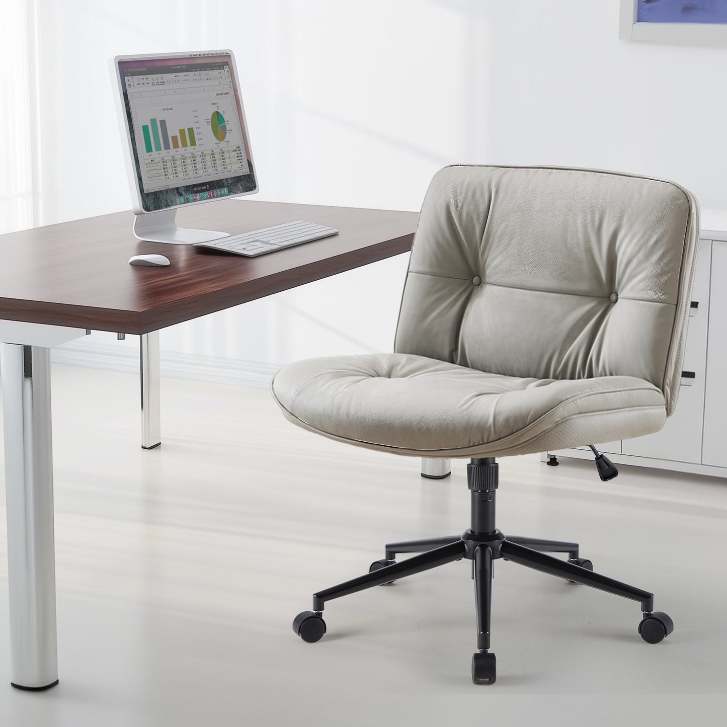 Silla Con Patas Cruzadas Ajustable Moderna
