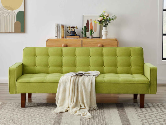 Solid Color Tufted Sofa