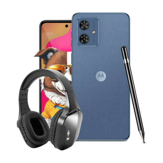 Combo Motorola Moto G54 8GB 256GB Azul + Audifonos Bluetooth Y Lápiz Táctil