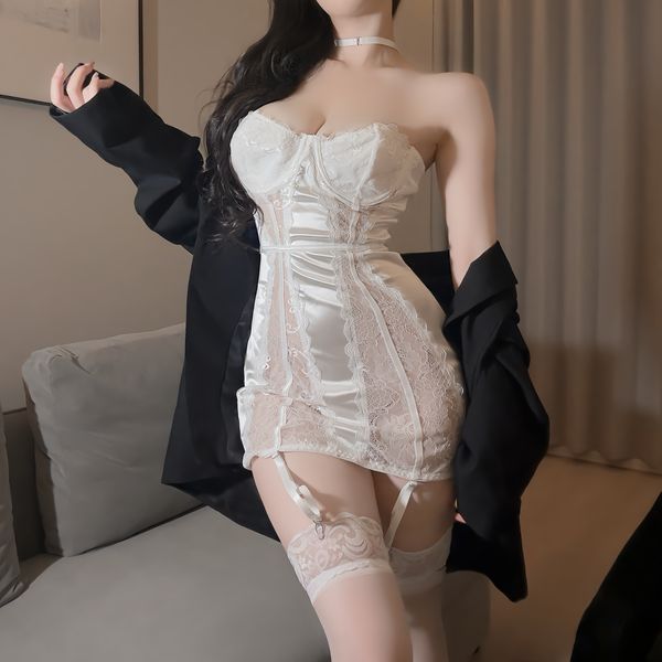 Rima Púrpura Encanto Amor Vestido de Faldita Ceñida de Encaje