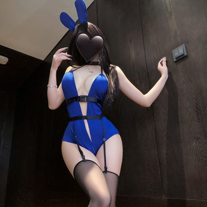 Lencería Policía De Conejo Sexy Azul Puro Deseo
