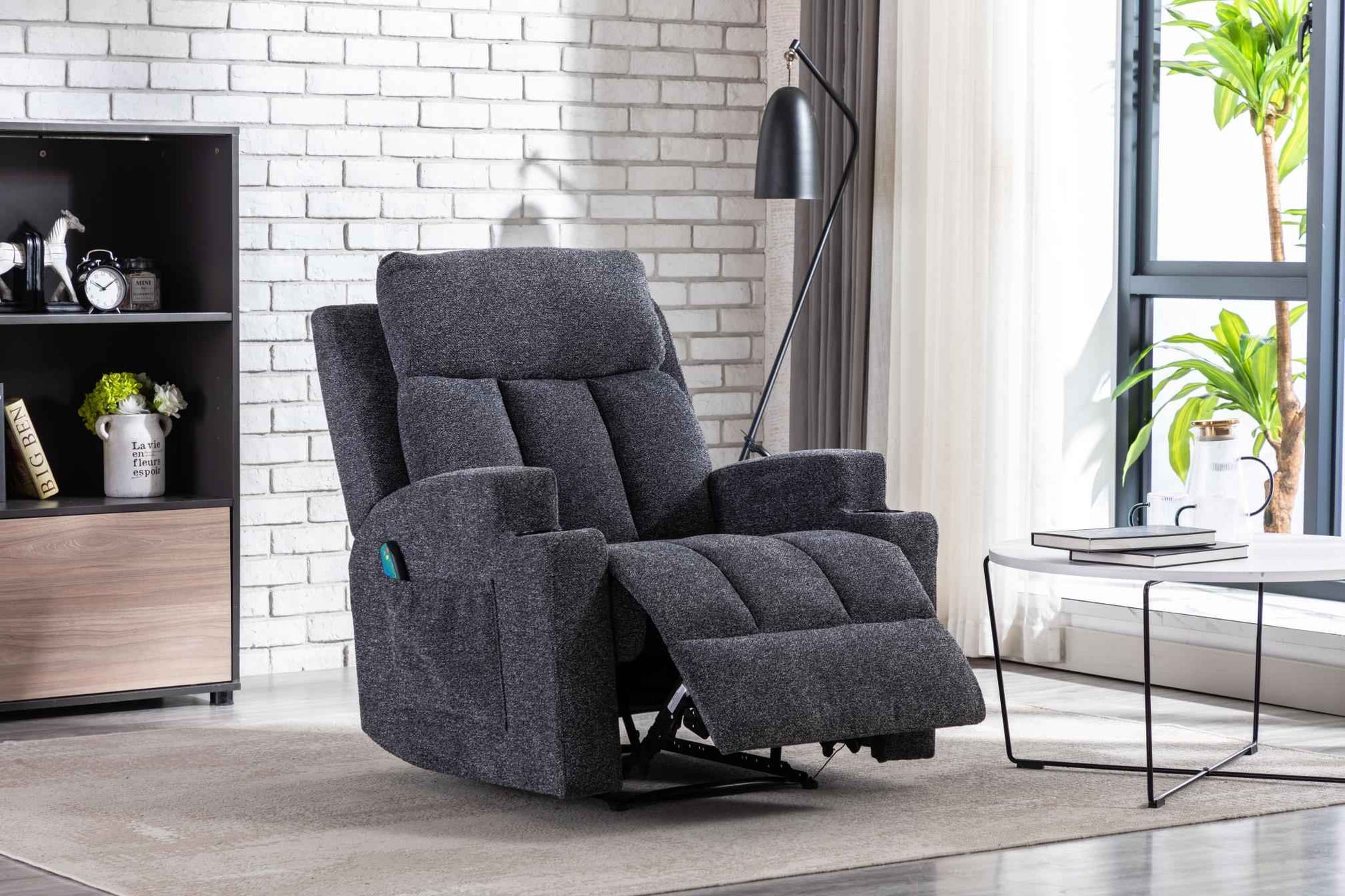 Sofá Individual Reclinable Manual Con Calefacción - Alex Bazar Mx