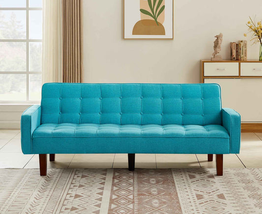Solid Color Tufted Sofa