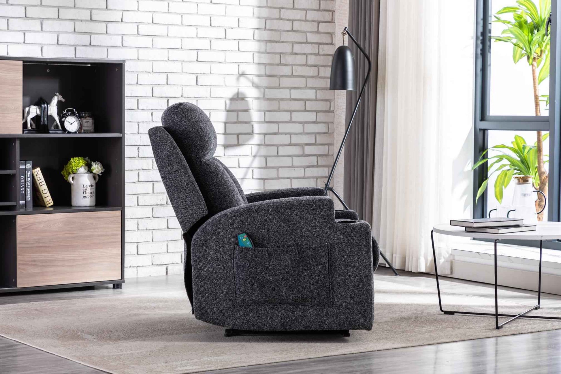 Sofá Individual Reclinable Manual Con Calefacción - Alex Bazar Mx